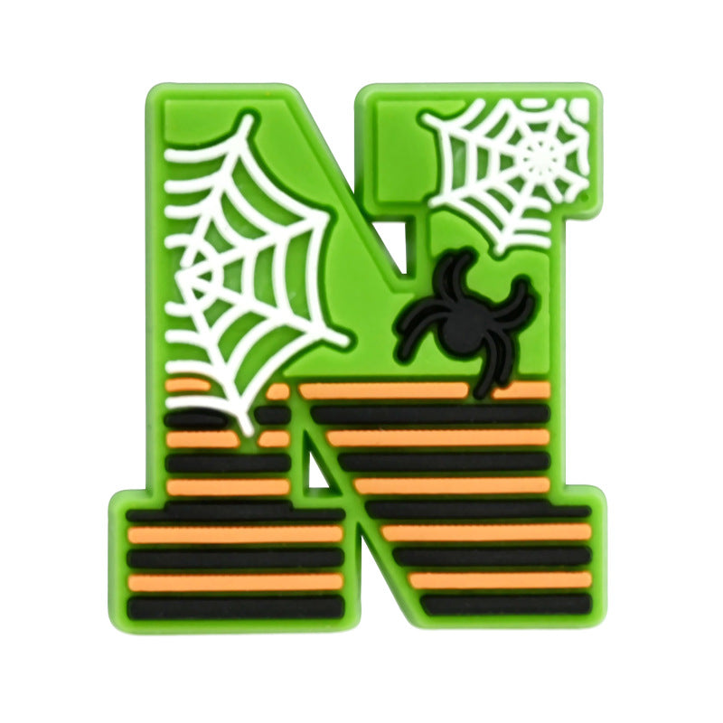 26pcs Letters Halloween Series Charms - EVA Bag Shoes Accessories