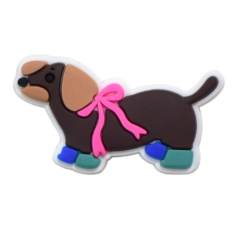 10pcs Cute Puppy DIY Ideas Series Charms - For Crocs Shoes EVA Bogg Bag Accessories
