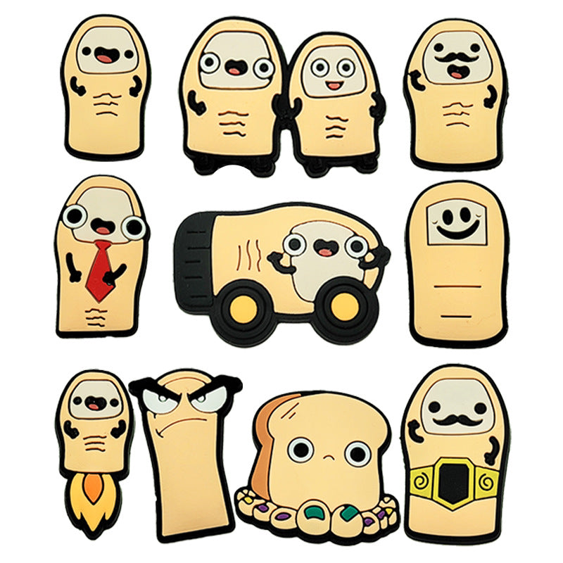 Toe DIY Ideas Series Charms - For Crocs Shoes EVA Bogg Bag Accessories