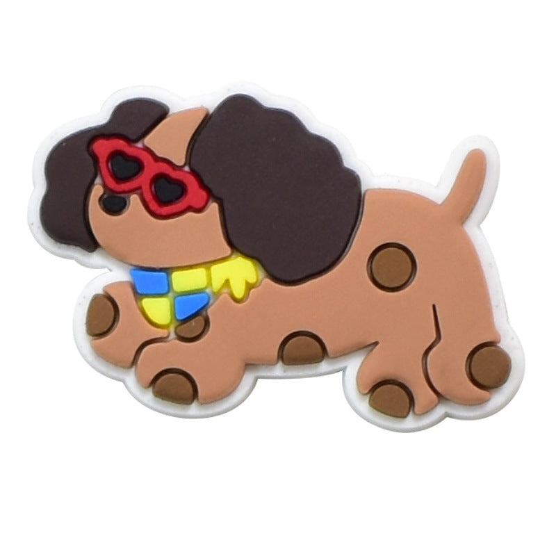 10pcs Cute Puppy DIY Ideas Series Charms - For Crocs Shoes EVA Bogg Bag Accessories