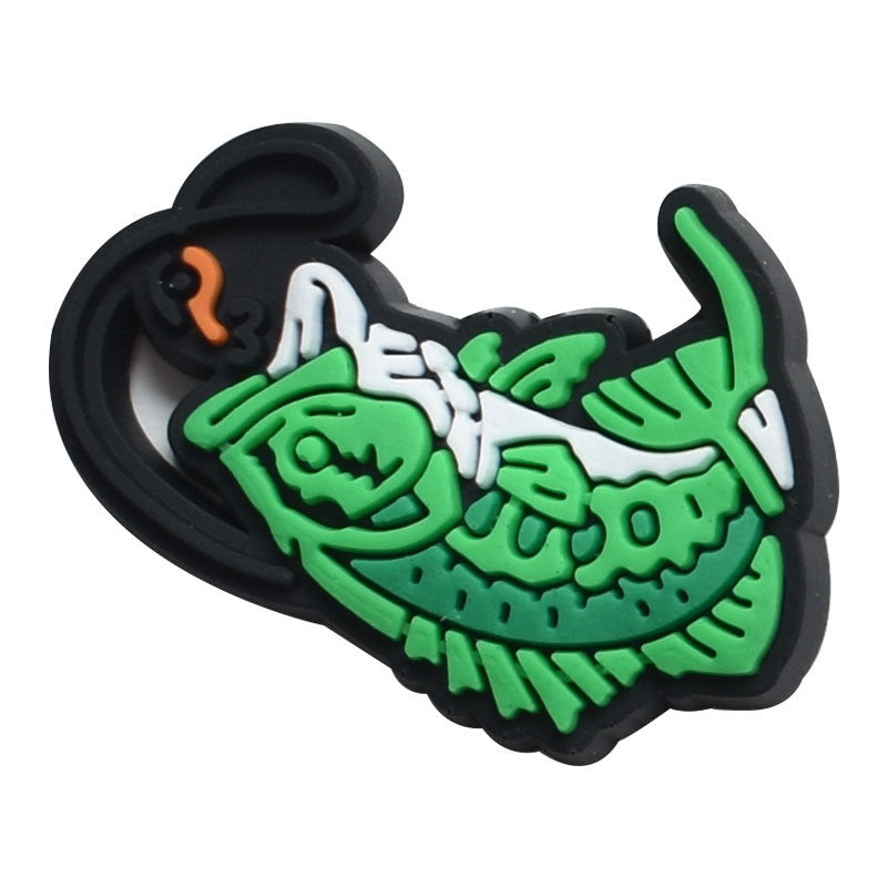 10Pcs Cute Cartoon Fish DIY Ideas Series Charms - For Crocs Shoes EVA Bogg Bag Accessories