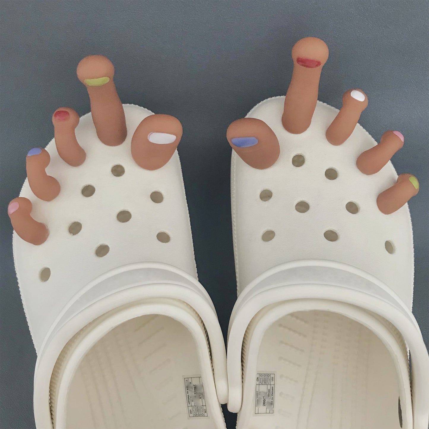 3D Toe DIY Ideas Series Charms - For Crocs Shoes EVA Bogg Bag Accessories