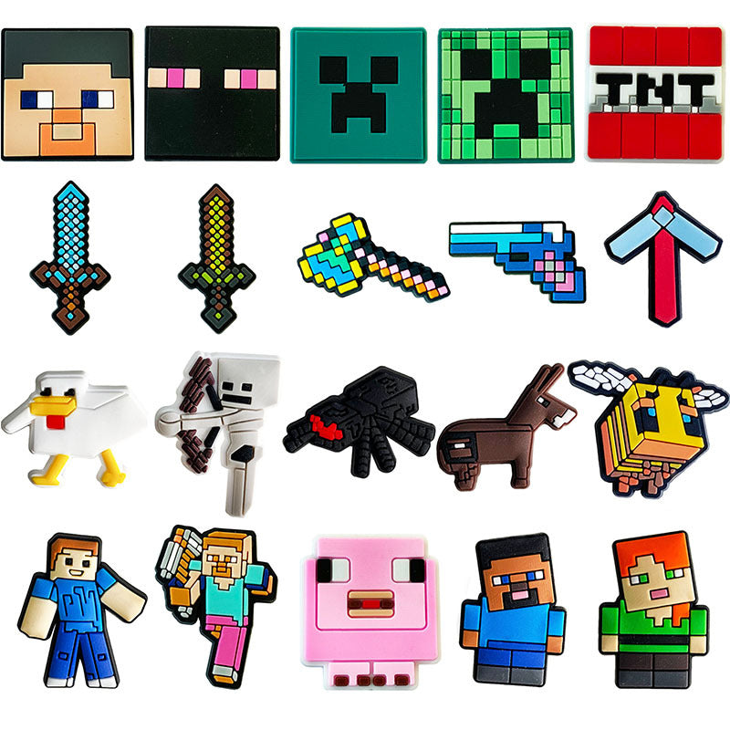 Minecraft 1 DIY Ideas Series Charms - For Crocs Shoes EVA Bogg Bag Accessories