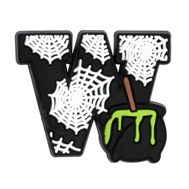 26pcs Letters Halloween Series Charms - EVA Bag Shoes Accessories