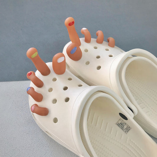 3D Toe DIY Ideas Series Charms - For Crocs Shoes EVA Bogg Bag Accessories