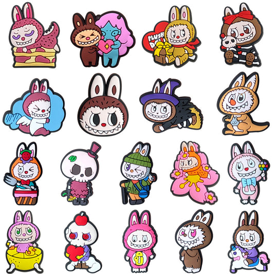 Labubu DIY Ideas Series Charms - For Crocs Shoes EVA Bogg Bag Accessories