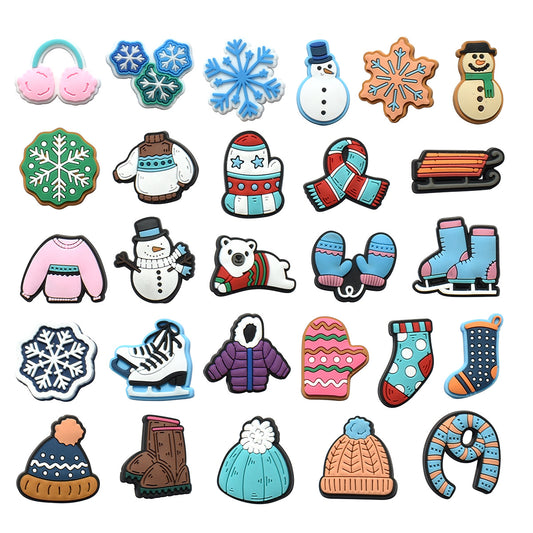 25PCS Winter Charms - EVA Bag Shoes Accessories