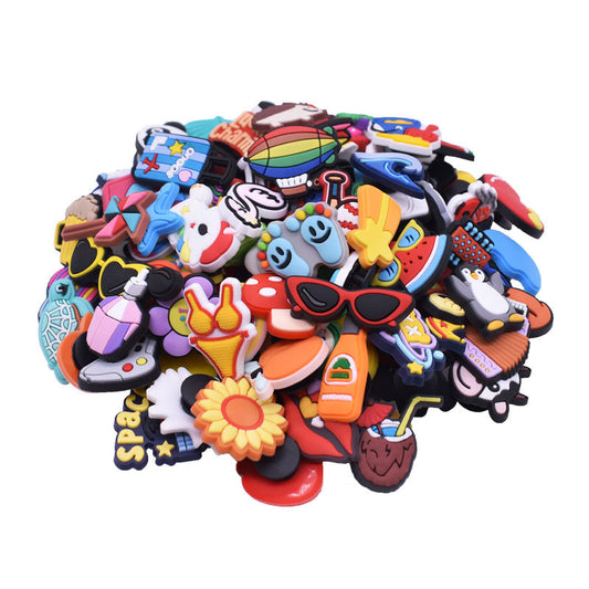 100PCS Cartoon DIY Ideas Series Charms - For Crocs Shoes EVA Bogg Bag Accessories