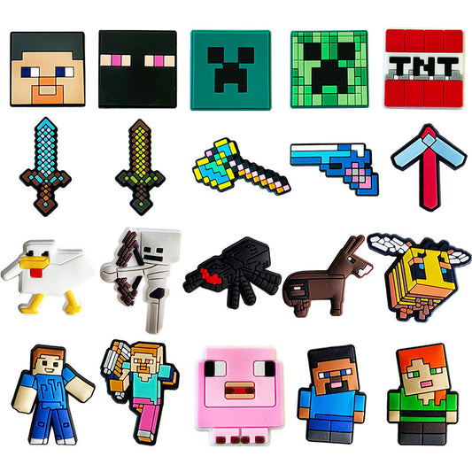 Minecraft 1 DIY Ideas Series Charms - For Crocs Shoes EVA Bogg Bag Accessories