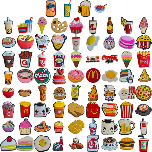 Mcdonald DIY Ideas Series Charms - For Crocs Shoes EVA Bogg Bag Accessories